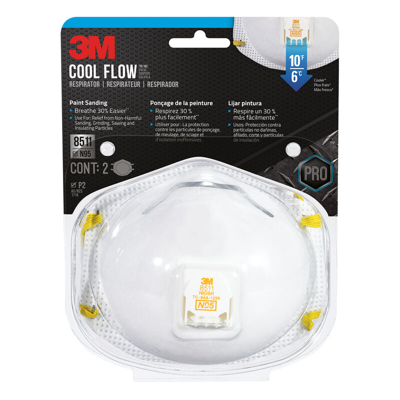 3M Protective Respirator Mask With Cool Flow Valve image number 1