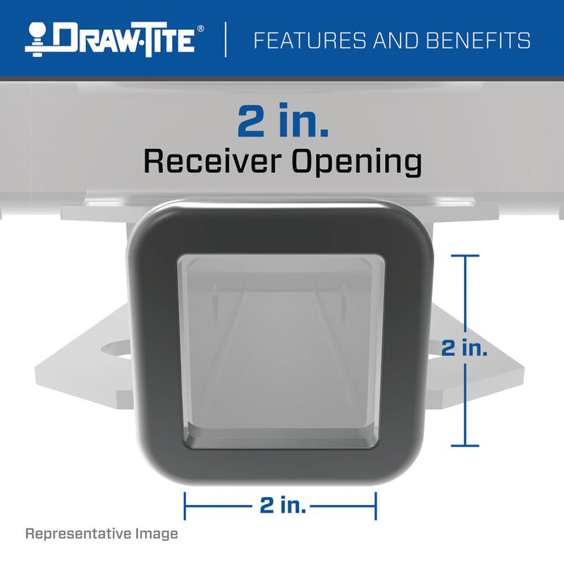 DRAW-TITE Ultra Frame Class 4 Trailer Hitch, 2" Square Receiver, Chevrolet C1500, C2500, C3500, K1500, K2500, K3500, GMC C1500, C2500, C3500, K1500, K2500, K3500 image number 2