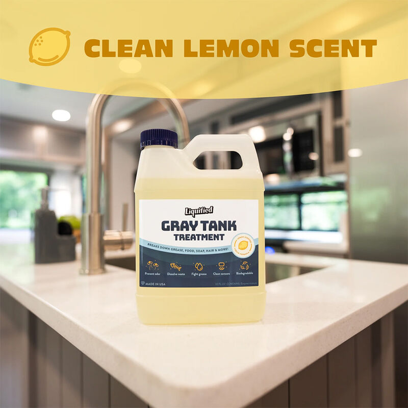 Liquified RV Gray Tank Treatment, Lemon Scent, 32 oz. image number 3