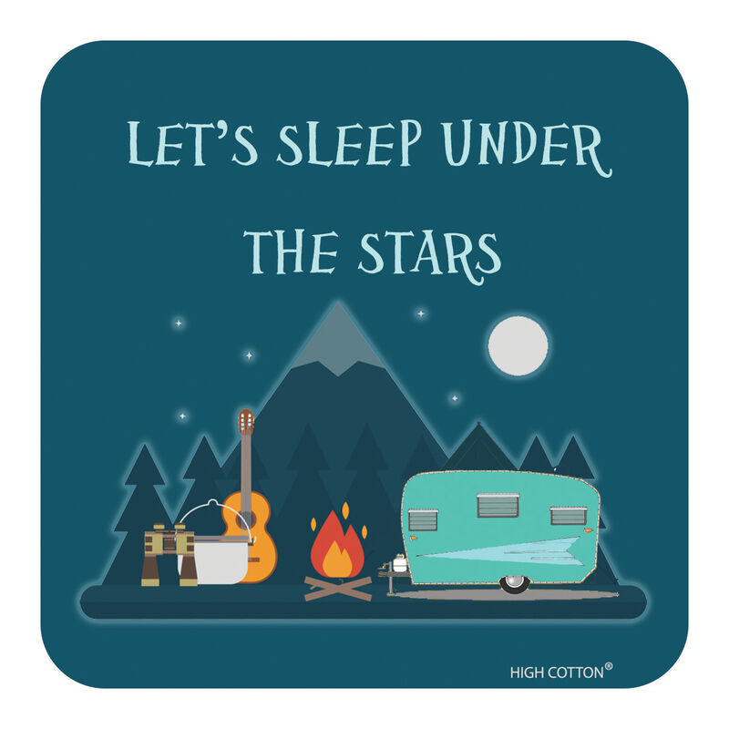 "Let's Sleep Under The Stars" Drink Coaster, each image number 1