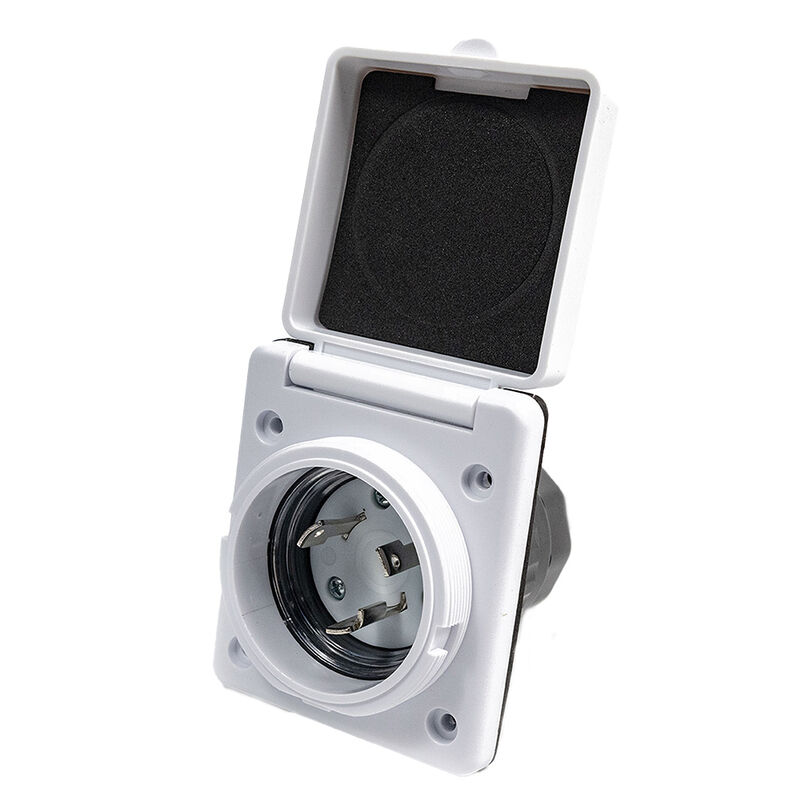 Electric World White 30A RV Inlet, ETL Certified Twist-Lock 