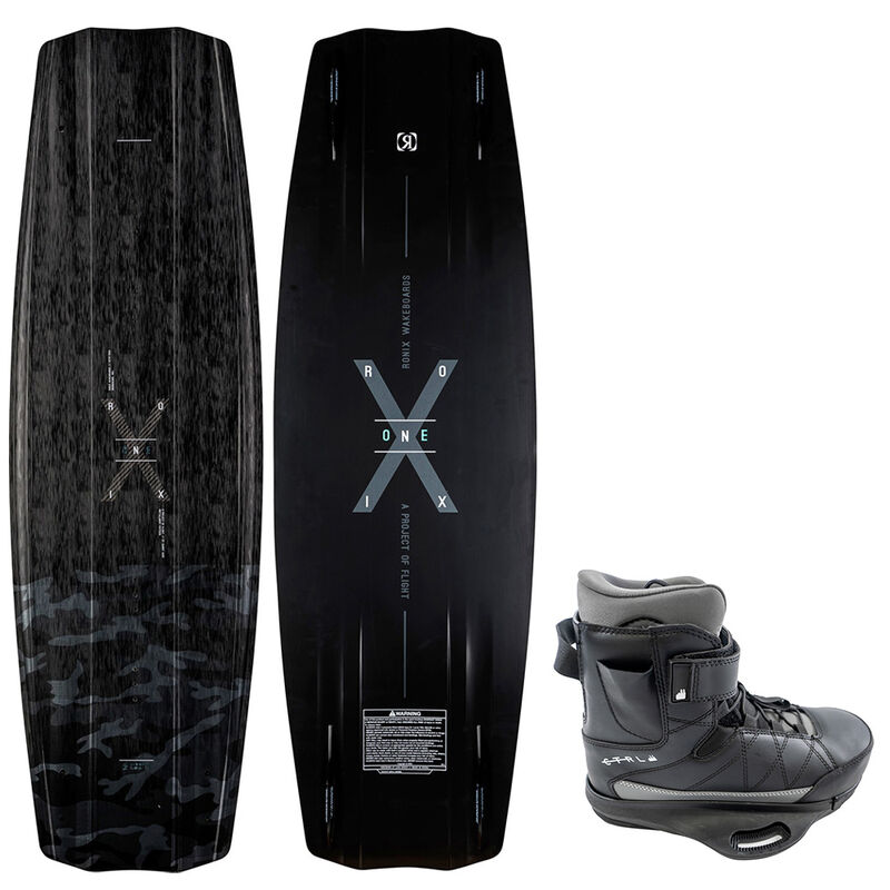 Ronix One Timebomb Wakeboard with CTRL Scope Closed-Toe Bindings image number 1