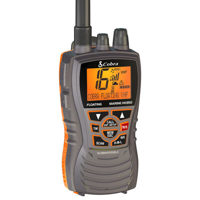 Cobra MR HH350 FLT Floating Handheld VHF Radio, Black