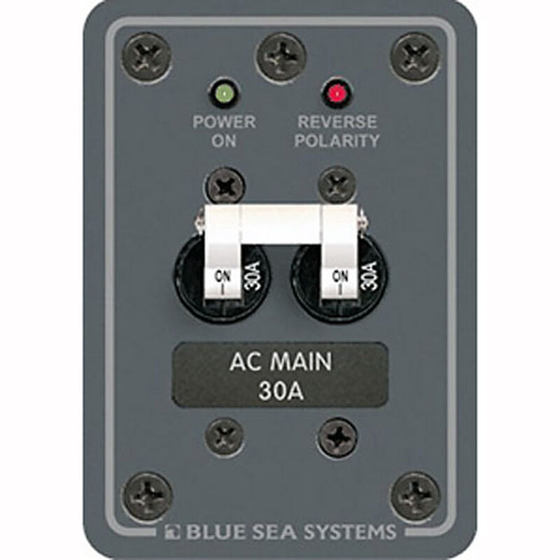 Blue Sea 120V AC Main Circuit Breaker Panel, 30A, white image number 1