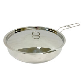 Bayou Classic Stainless Steel Camp Skillet and Lid