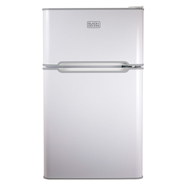 Black+Decker 3.1 cu. ft. 2-Door Mini Fridge with Freezer, White image number 7