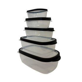Phantom Rectangle 10-Piece Food Storage Set - Black