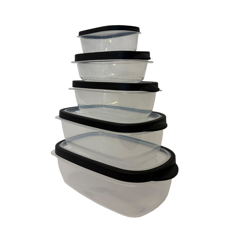 Phantom Rectangle 10-Piece Food Storage Set - Black image number 1