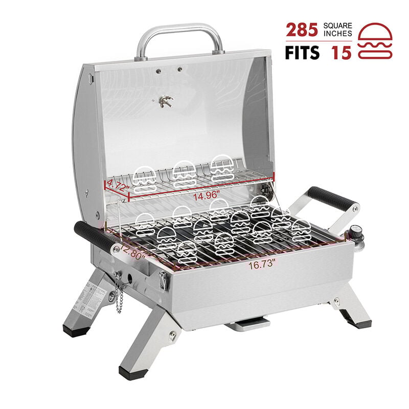 Royal Gourmet GT2001 Stainless Steel Portable Propane Gas Grill image number 9