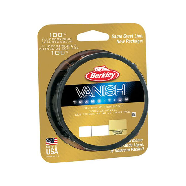 Berkley Vanish Transition Fluorocarbon Fishing Line Clear Gold 250 Yds
