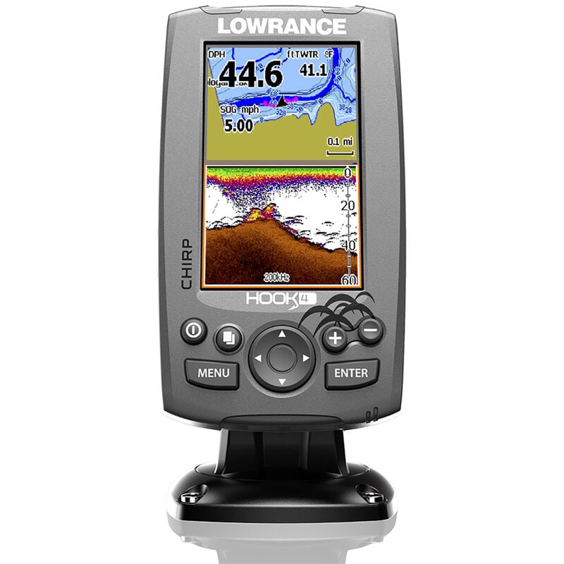 Lowrance HOOK-4 CHIRP DSI Fishfinder Chartplotter With Lake Insight Cartography image number 1