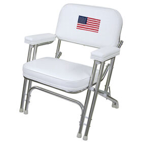 Overton's Deluxe Folding Deck Chair w/Flag Logo