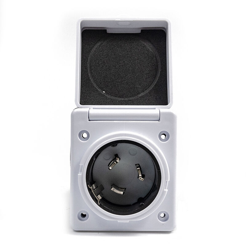 Electric World White 50A RV Inlet  image number 2