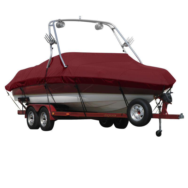 Exact Fit Sharkskin Boat Cover For Tige 2100 V W/Air Tower Covers Swim Platform image number 8