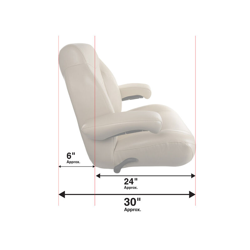 Springfield Pontoon Reclining Helm Seat, Cream image number 5