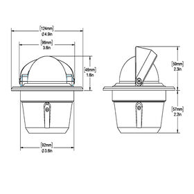 Ritchie Explorer Flush Mount Compass, 2.75" Direct-Reading Dial, White