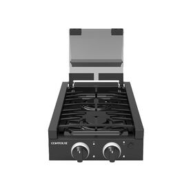 CONTOURE AG-50BKTC 2-Burner Recessed Gas Cooktop, Stainless Steel