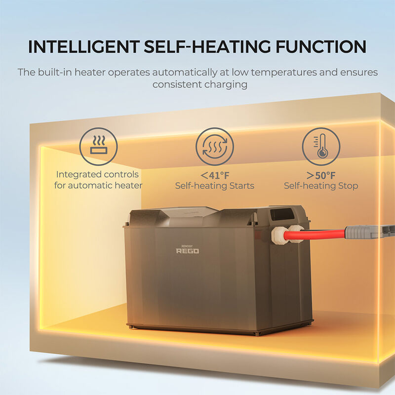 Renogy REGO 12V 400Ah Cold Weather LiFePO4 Battery image number 9