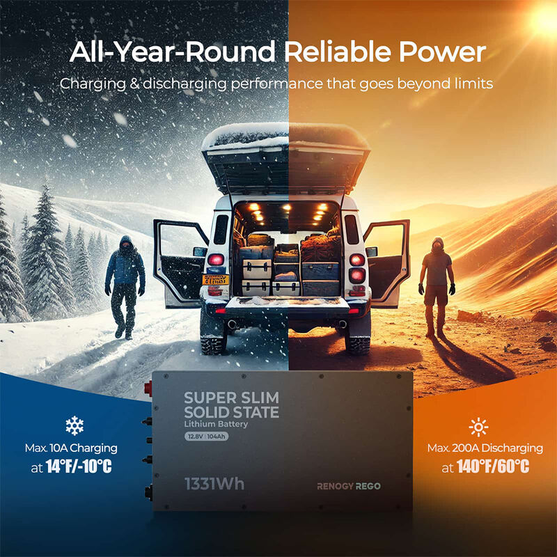 Renogy REGO 12V 104Ah Super Slim Solid State LiFePO4 Battery image number 7