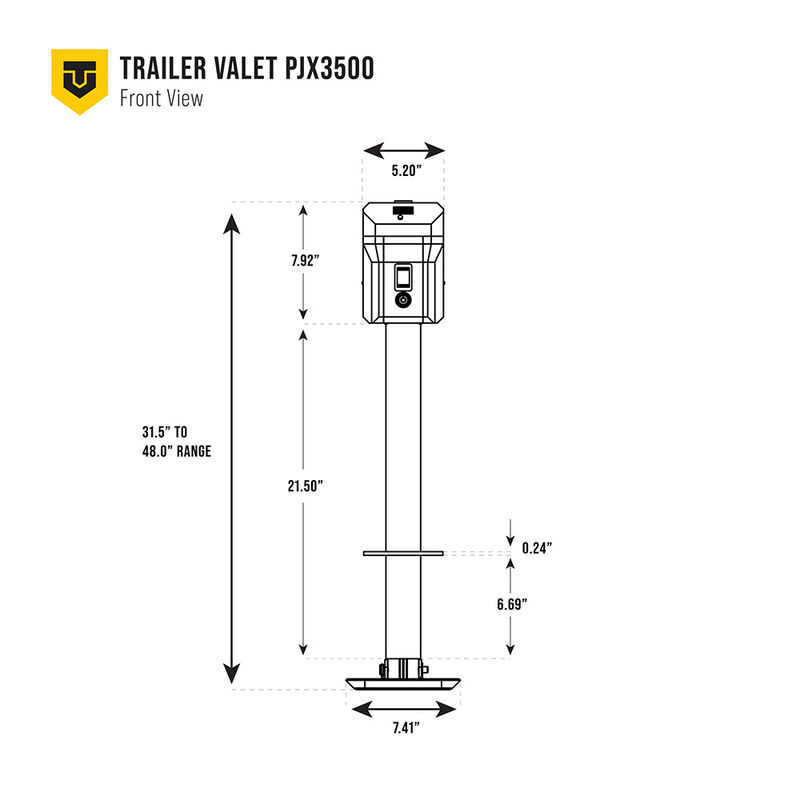 Trailer Valet PJX3500 Electric Jack with Built-In Scale image number 4