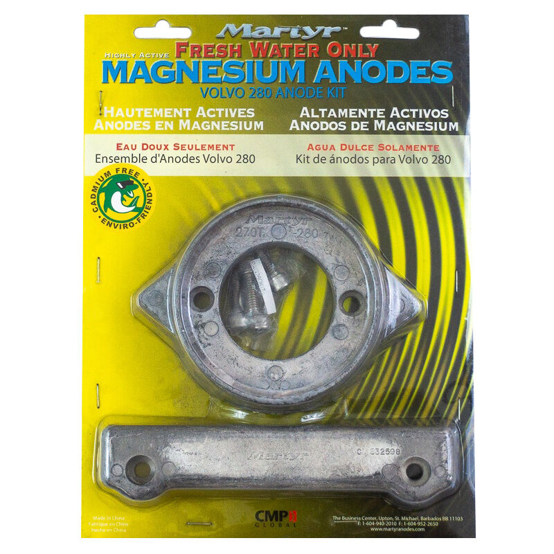 Martyr Volvo Penta Anode Kit for 280 HP Engines - Magnesium image number 1