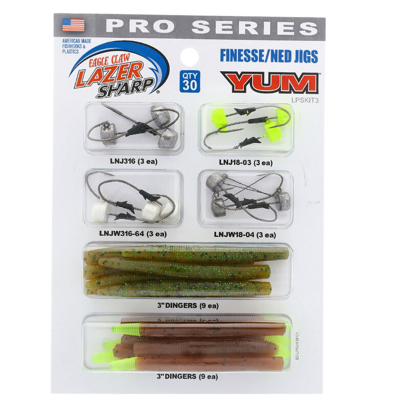 Eagle Claw Lazer Sharp 30-Piece Pro-Series Avid Kit, Finesse/Ned Jigs image number 1