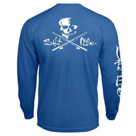 Salt Life Men's Skull and Poles Pocket Long-Sleeve Tee