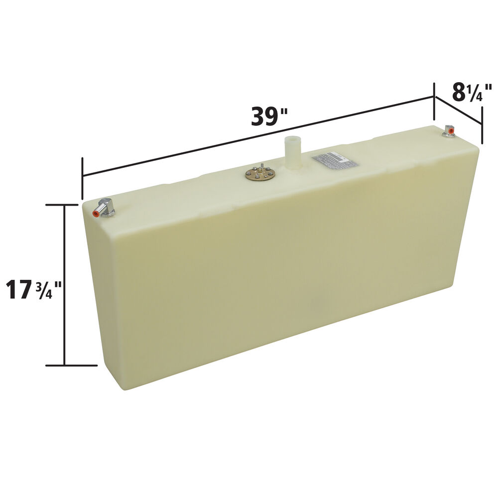 Moeller Starboard Side Fuel Tank, 18 gal., 8.25"W x 39"L x 17.75