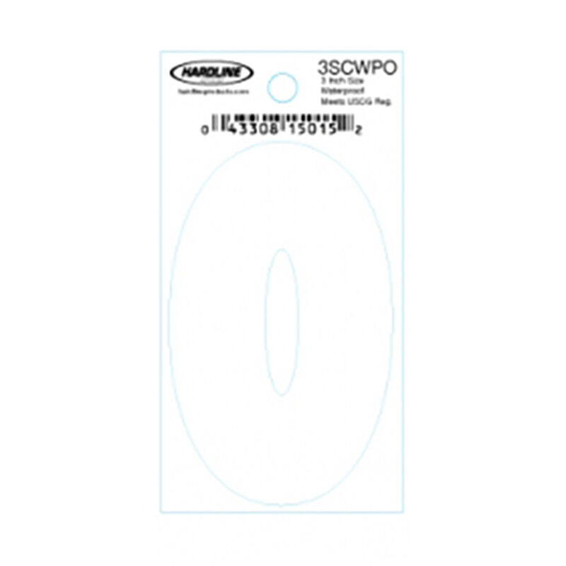 Hardline 3" Vinyl Boat Lettering 3SCWPO image number 1