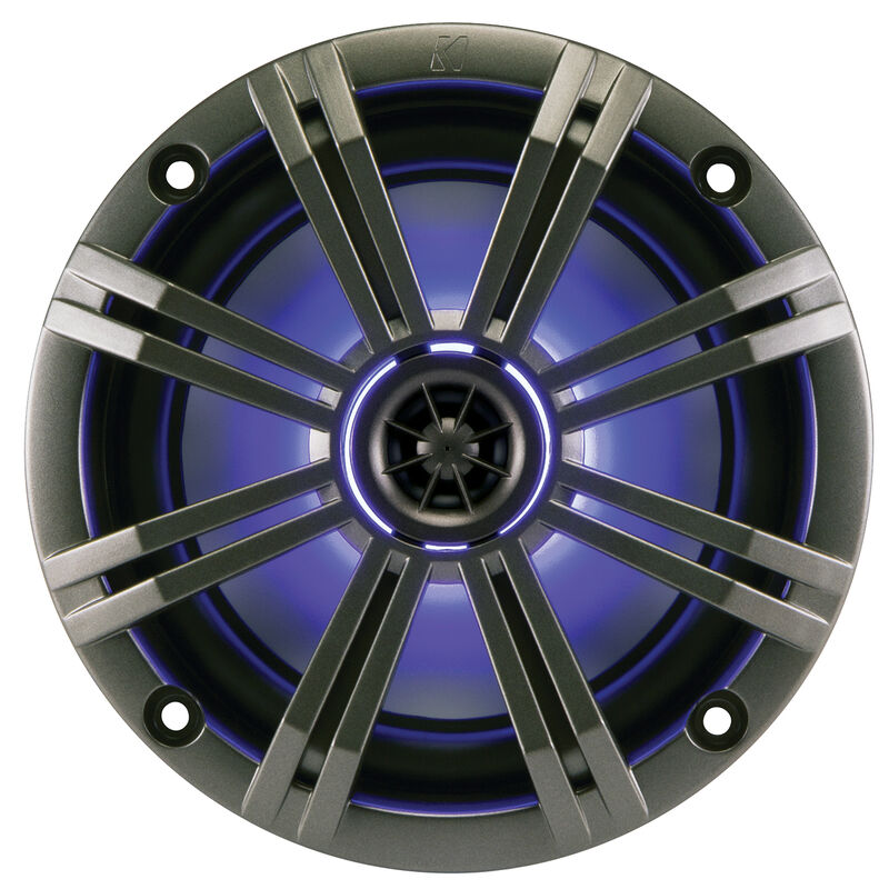 Kicker 43KM654LCW 6.5" Two-Way Marine Speakers w/Built-In LED Lighting, Pair image number 1