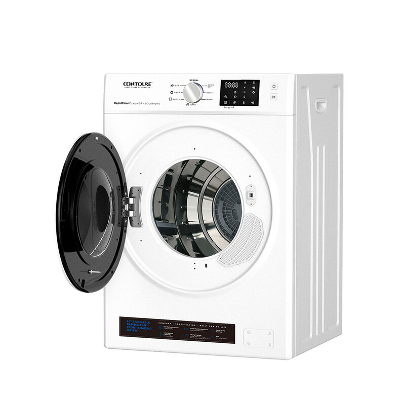 CONTOURE DE-1500W 24" Stackable Front-Load Electric Dryer, White image number 3
