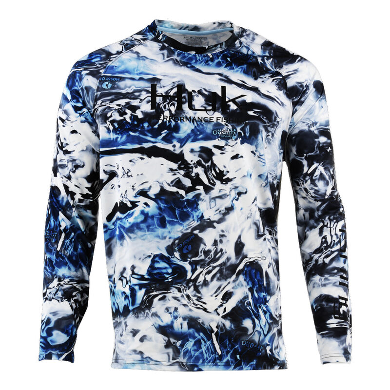 HUK Men’s Pursuit Camo Vented Long-Sleeve Tee image number 5