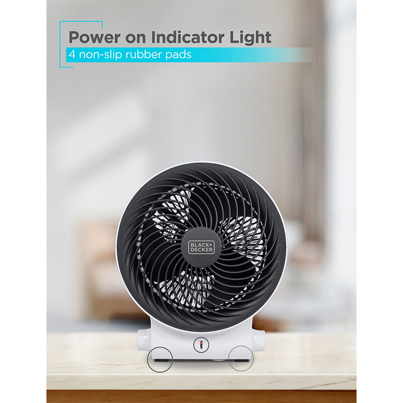 Black+Decker 1500W Dual-Function Desktop Heater/Fan, White image number 7