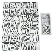 Hardline 700 Series Clear/Black Registration Kit, Euro Font