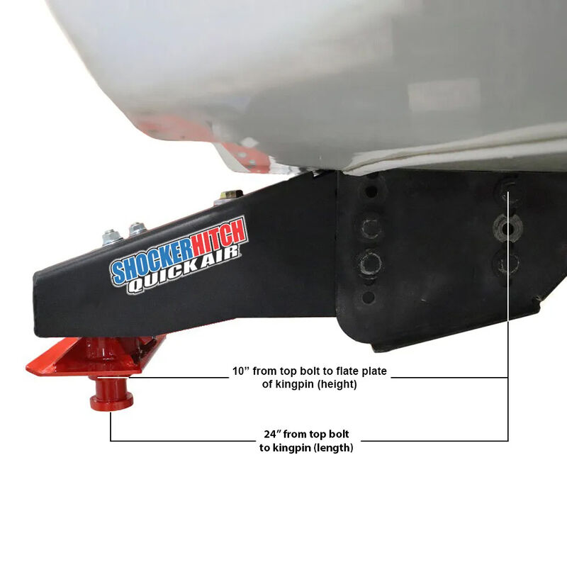 Shocker Hitch Quick Air Ride 5th Wheel Pin Box with Kingpin, Lippert 1621, 0719, RhinoBox image number 10