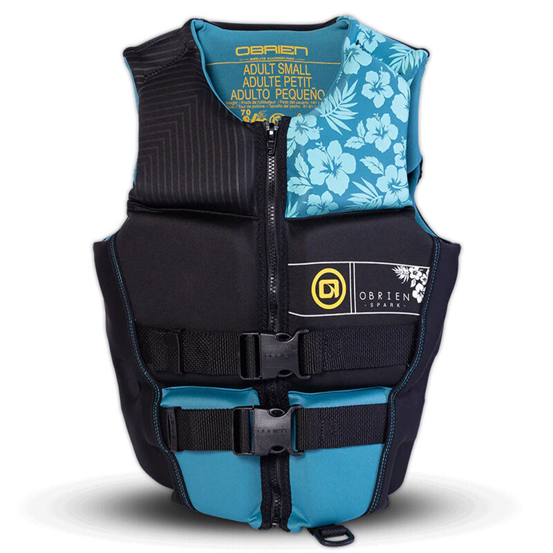 O'Brien Women's Flex V-Back Life Jacket, Floral and Spark Designs image number 1