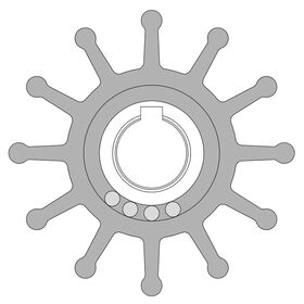 Johnson Pump Impeller Replacement Kit, 2-9/16" Diameter