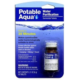 Potable Aqua Water Purification Tablets, 50-Count
