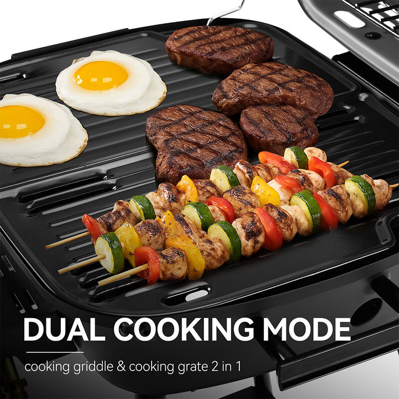 Royal Gourmet Portable 2-Burner Gas Grill w/ Stand & Shelf image number 9