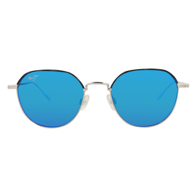 Maui Jim Fashion Round Sunglasses - Silver Blue