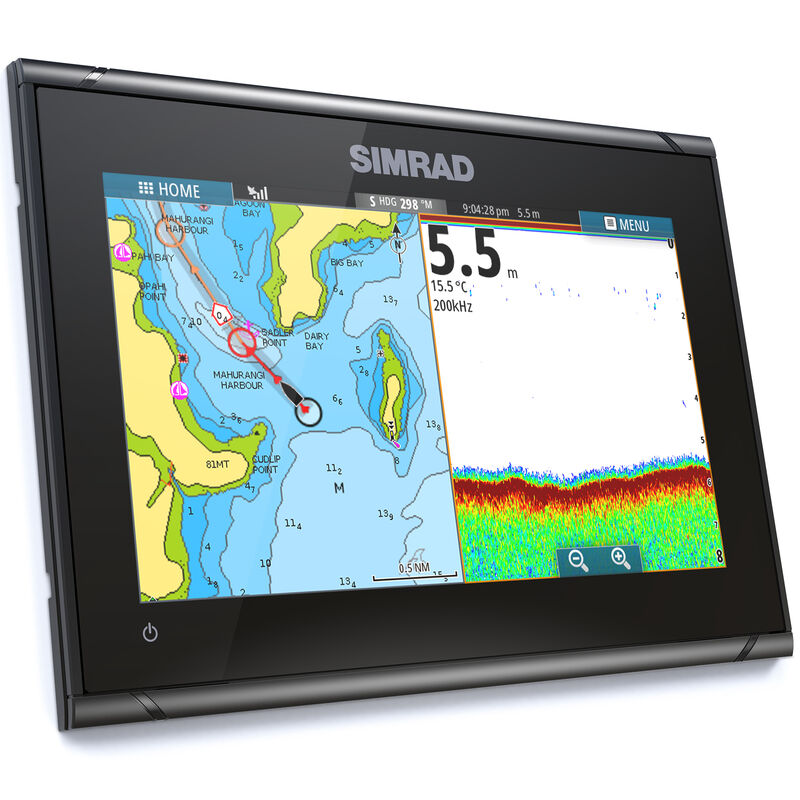 Simrad GO9 XSE Fishfinder Chartplotter With Basemap and TotalScan Transducer image number 2