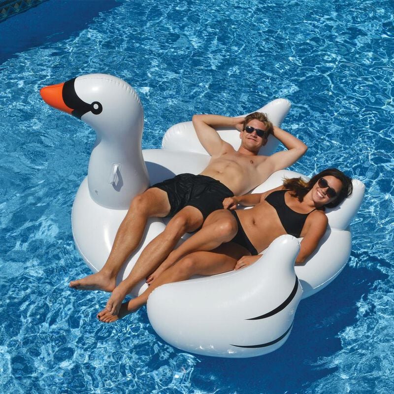Swimline Giant Swan Ride-On Float image number 6