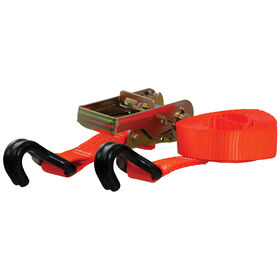 CURT 16' Orange Cargo Strap with J-Hooks, 1100 lbs.