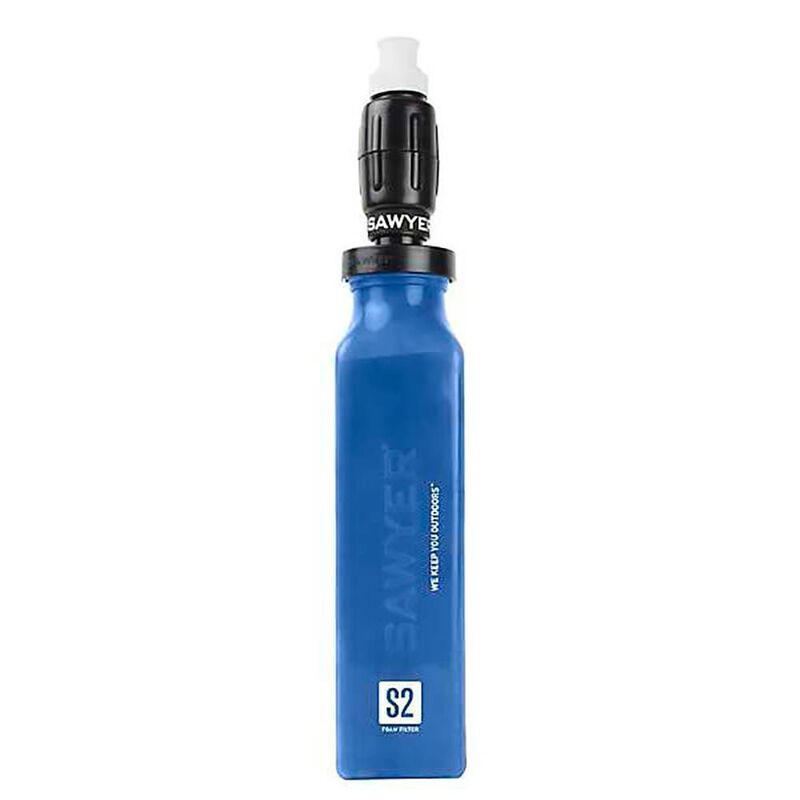 Sawyer Foam Water Filter and 20-oz. Blue Bottle image number 1