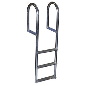 Dock Edge 3-Step Aluminum Fixed Ladder, Wide-Step