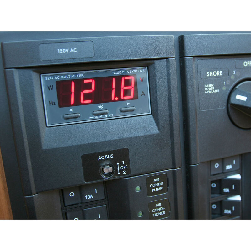 Blue Sea Systems AC Digital Multi-Function Current and Voltage Meter With Alarm image number 4