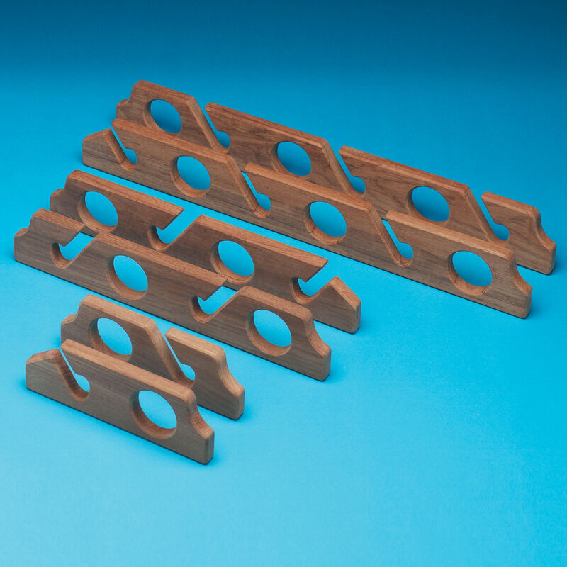 Whitecap Teak Six Rod Holder Storage Rack, 22.5"L image number 1