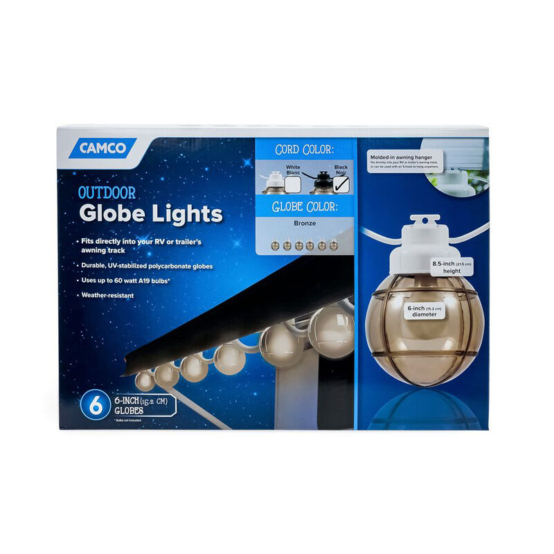 Camco Outdoor Bronze Globe Light Set image number 1