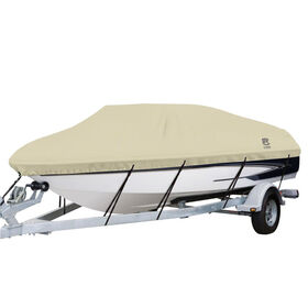 Classic Accessories DryGuard Waterproof Boat Cover, 22'-24'L V-Hull Runabouts, 116" Beam