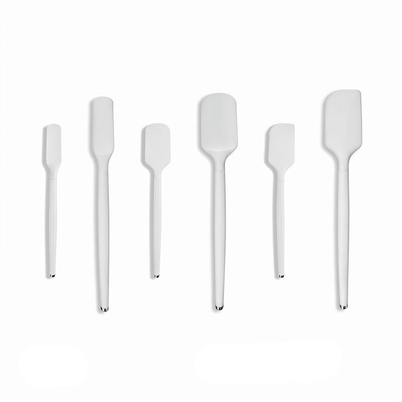 Art and Cook White Pure Silicone Spatulas, 6 Piece Set